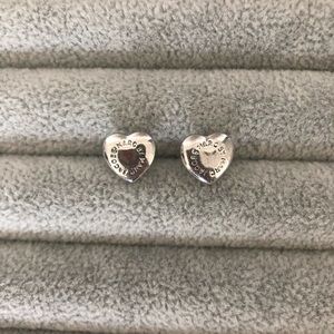 Marc Jacobs silver heart stud earrings